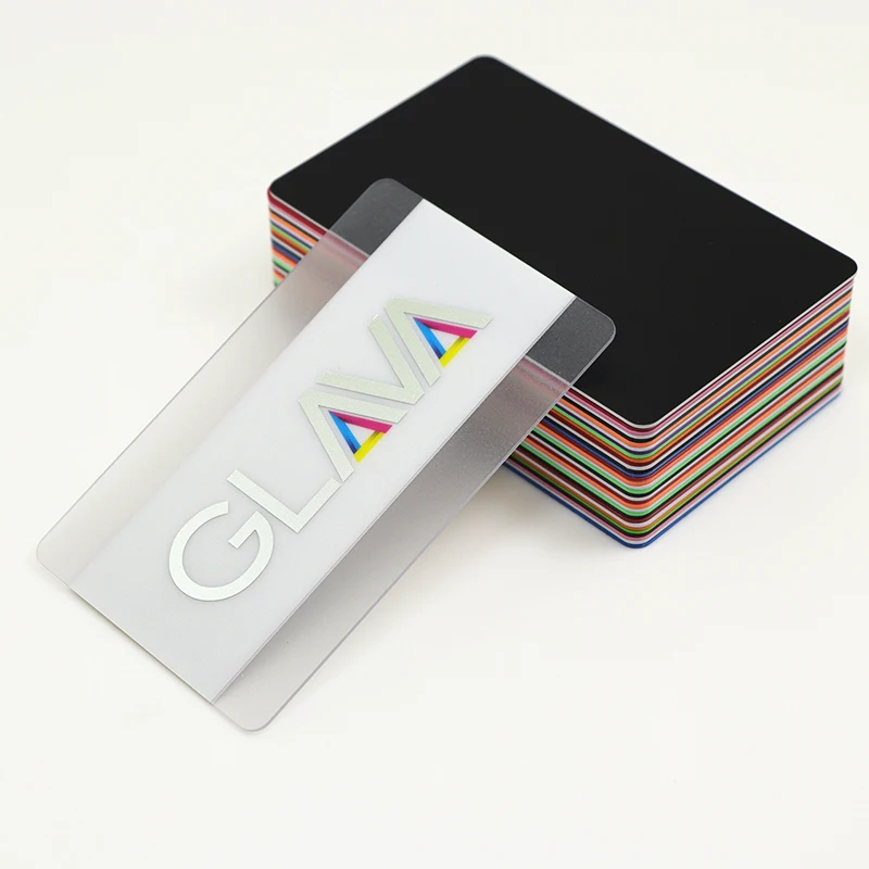 Clear Frosted Plastic Print Customized Transparent Gift Cards