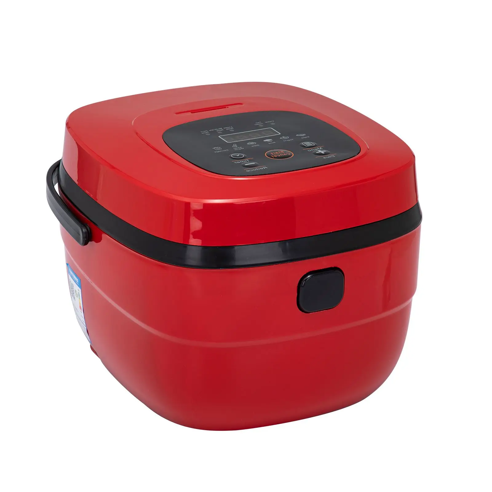 
5L Red Digital Rice Cooker Squarel Electric Big Deluxe Multi Kitchen Smart Rice Cooker CE Hotel Home Appliances 
