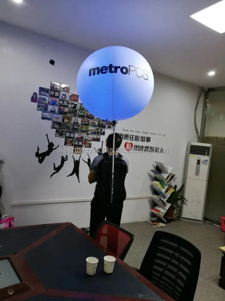 Color changing LED inflatable backpack balloon, led balloon backpack, lighting backpack balloon for advertising