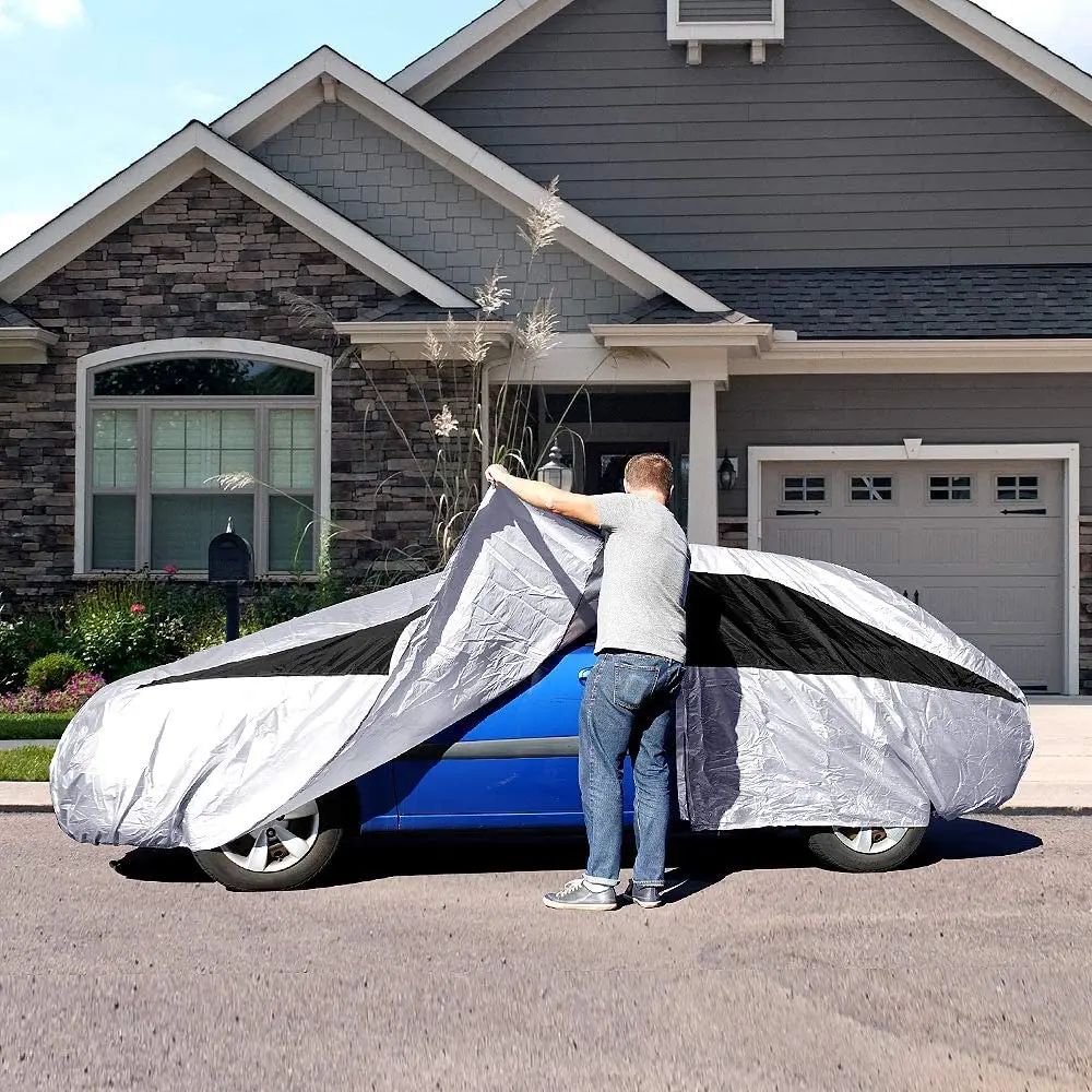 Suitable for small car waterproof anti ultraviolet anti scratch driver side zipper opening  light car cover