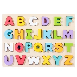 NEW custom Kids Wooden DIY 3D Puzzle Jigsaw board digit baby Toys Children Wood toddler alphabet puzzle
