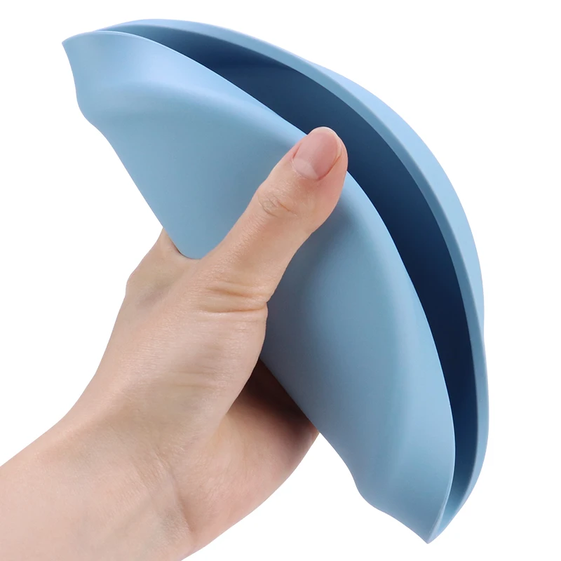 Custom Logo Personalized Food Grade Eco-friendly Reusable Silicone Plate Unbreakable Silicone Baby Bowl Dinner Plates and Dishes