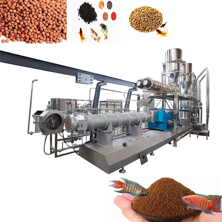 Fish feed floating extruder machine screw float fish feed pellet machine large fish feed machine