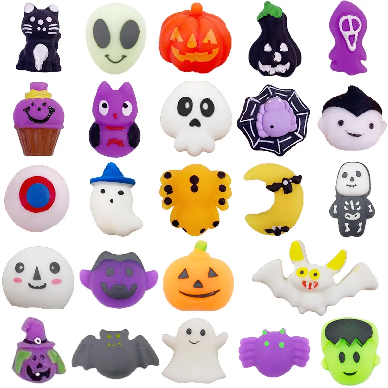 2022 Halloween Wholesale Slow Rising Rubber Custom Squishy Mochi Squeeze Anti Stress Toys
