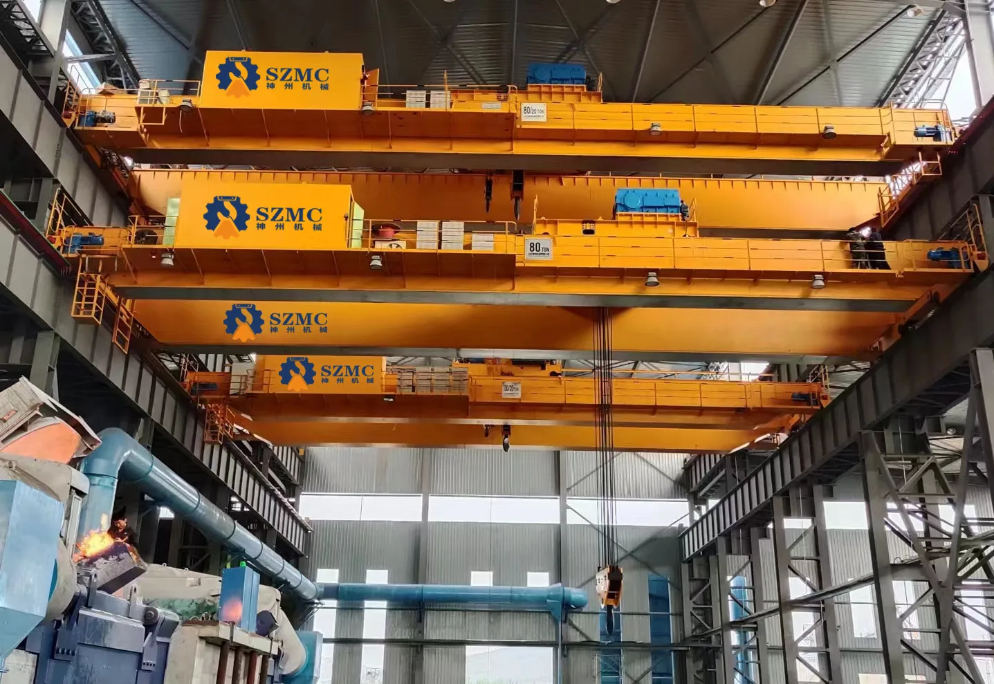 SZMC Brand 5Ton 10Ton 15Ton 20Ton 25Ton Double Beam Overhead Travelling Crane
