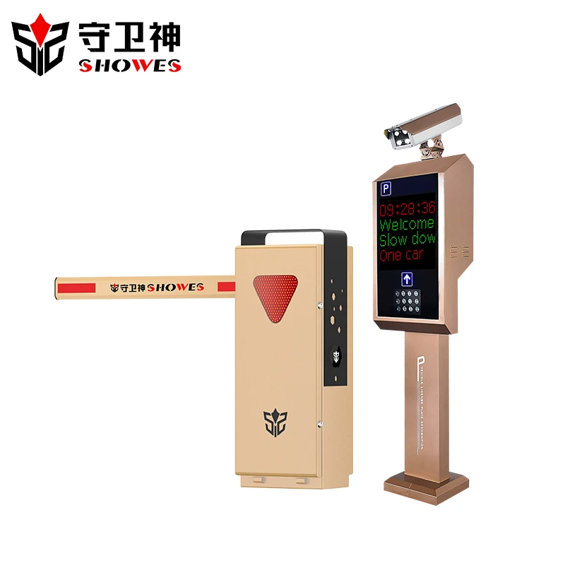 automatic portable traffic barrier gate 6m arm telescopic dc motor barrier gate