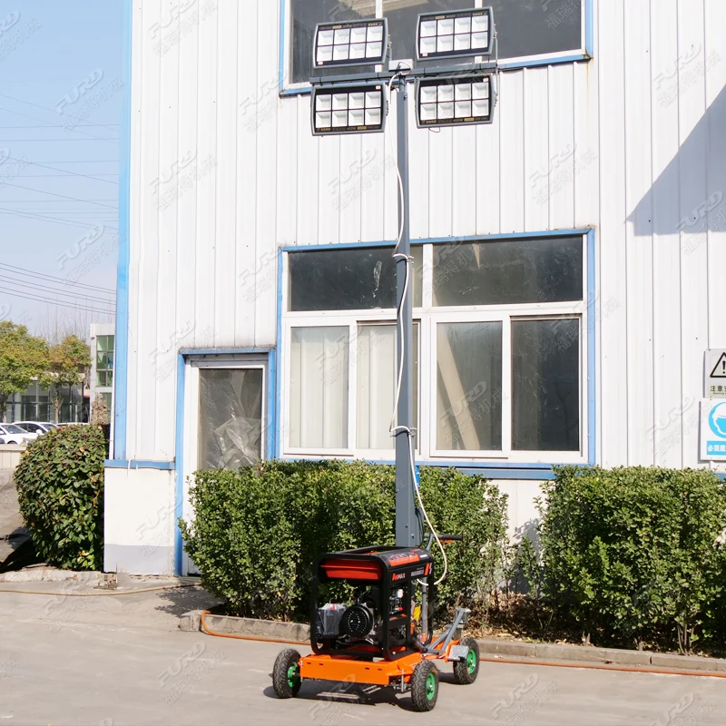 Best quality 5m mast Mobile Light tower with Diesel Generator