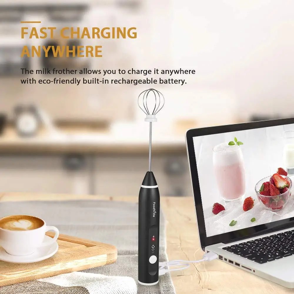 2in1 3 speed home hand mixer Electric Milk Frother Stainless Steel egg Beater Handheld Espresso Blender