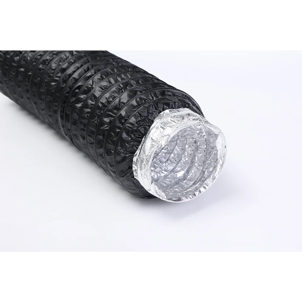 High Degree Flexibility Aluminum PVC Composite HVAC Systems Flexible Duct Exhaust Silencer Pipes