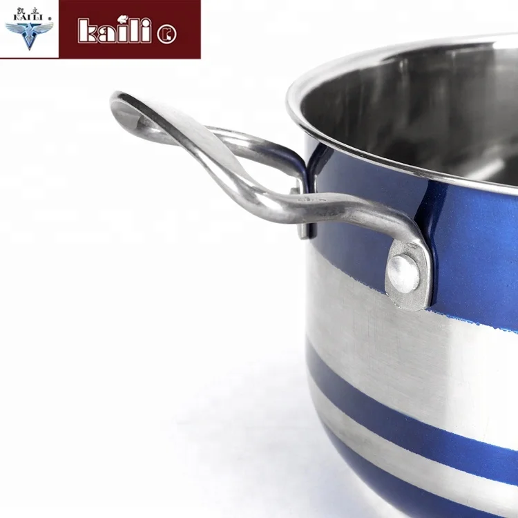 Wholesale good quality  double ear stainless steel steamer cooking pot kitchen cookware set