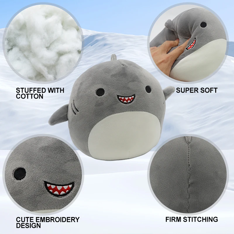 Creative Design 20CM Soft Elastic Plush Logo Customized Shark Plush Dolls Toy Animal Children Toys Cute Plush Toys