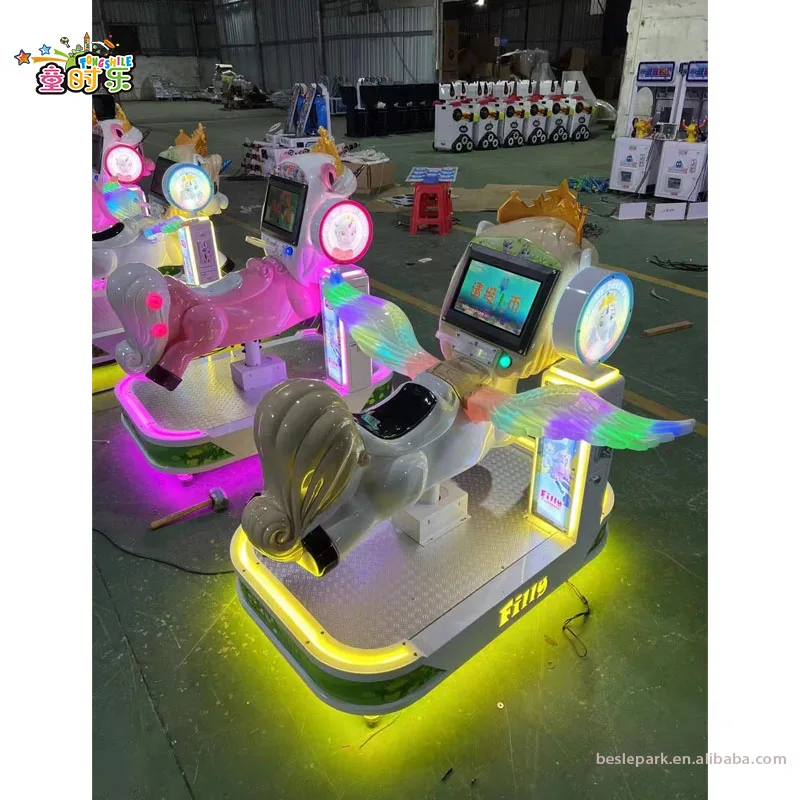 New design coin operated games kiddie rides small horse with MP 5 Screen