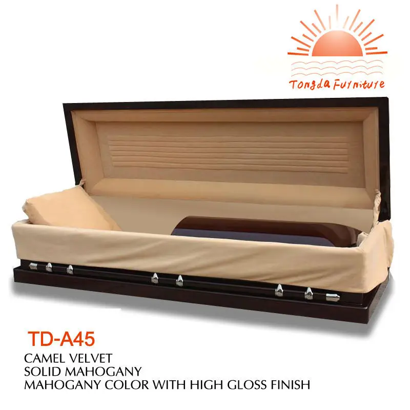 TD--A45  Funeral coffin moderate price wooden caskets online high quality best choice