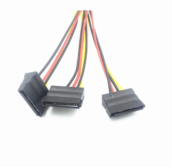 WENJUN 4pin IDE/SATA Molex Мужской до 3 Serial ATA 3x SATA 15-полый штифт БП разветвитель питания адаптер Жесткий диск