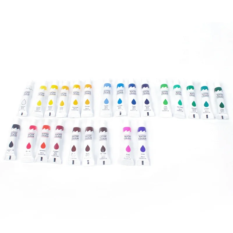 WBG Custom Logo Small Package Aluminum Tube Eco Children Watercolor Nontoxic Water Colour Acrylic Paint Set