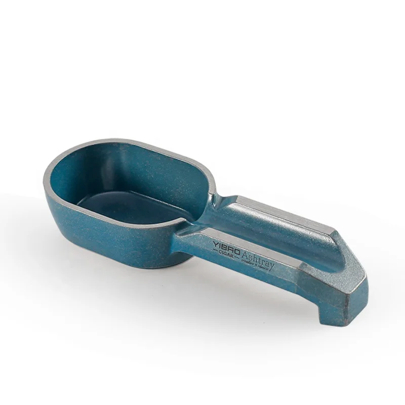 YIBAO YB-003 morden простая легко очищенная рекламная Подарочная алюминиевая металлическая синяя портативная пепельница для сигар
