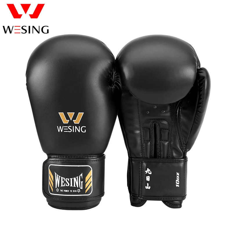 Wesing High Quality Custom Logo Guantes Boxing Gloves Wholesale Pu Leather Red Boxing Gloves