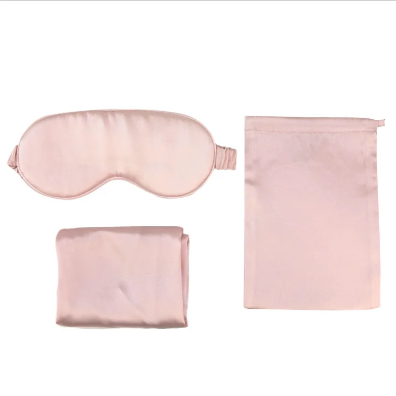 100% Mulberry silk pillow towel eyemask with gift box Pure Natural 22mm eyemask set