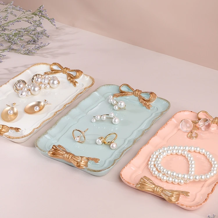 Creative Ceramic Trinket Jewelry Display Tray Rings Holder