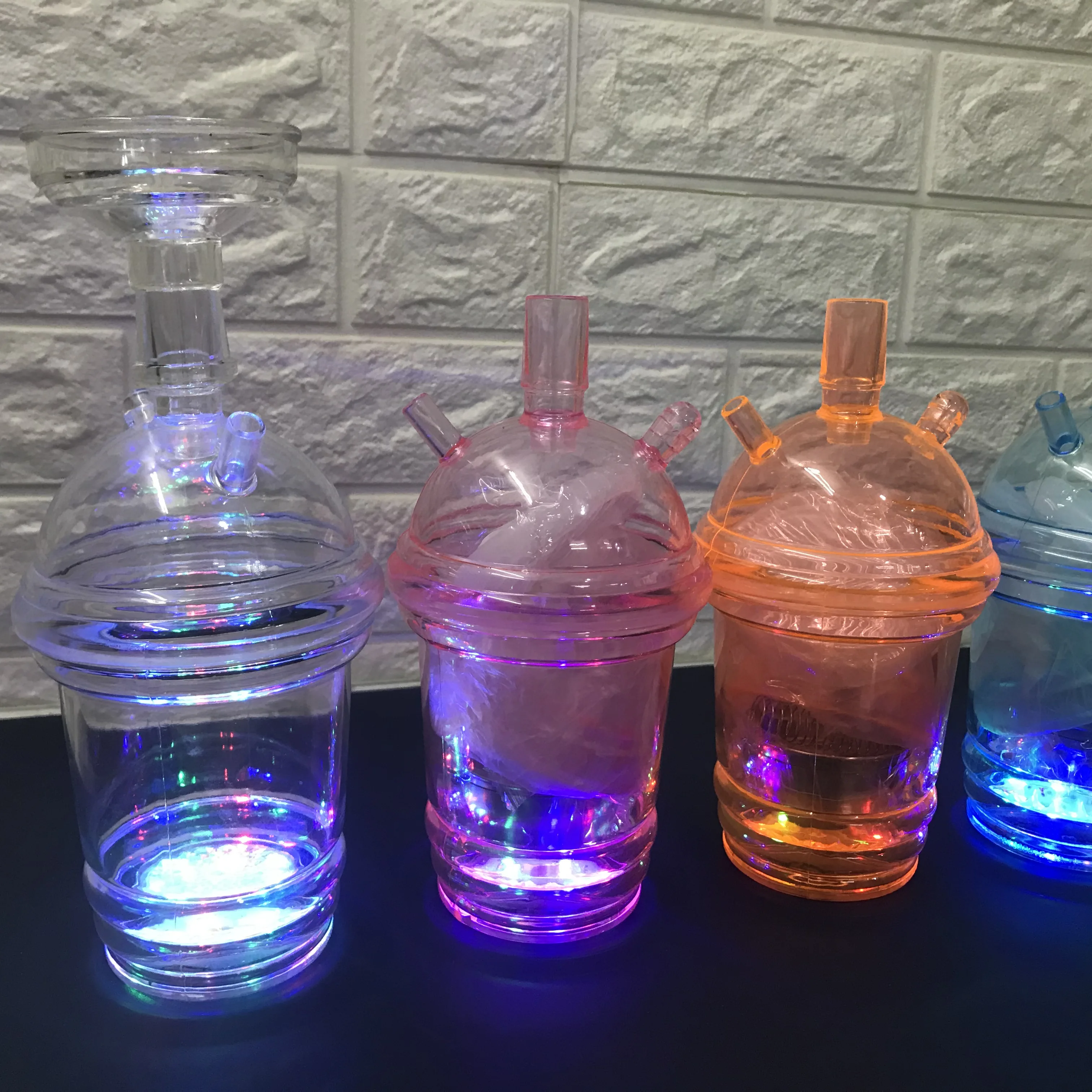 Acrylic Shisha Hookahs Wholesale LED Light Cup Hookah
