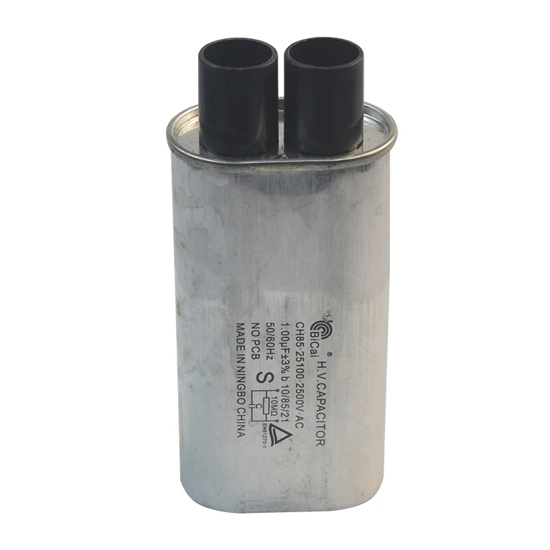 CH85 2500 v 1.0 UF 3 + 3 large insert industrial microwave capacitor high voltage capacitor