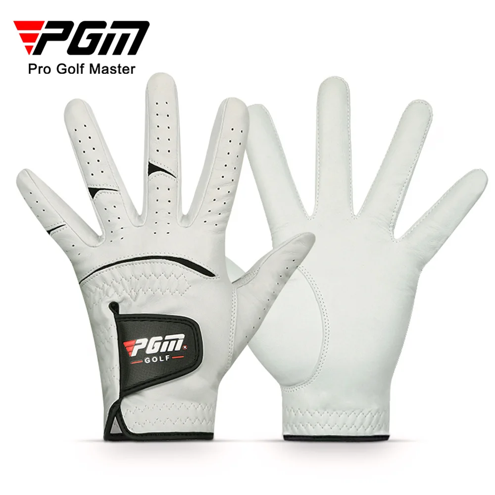 PGM ST025 custom logo premium cabretta leather golf gloves sheepskin leather men golf gloves