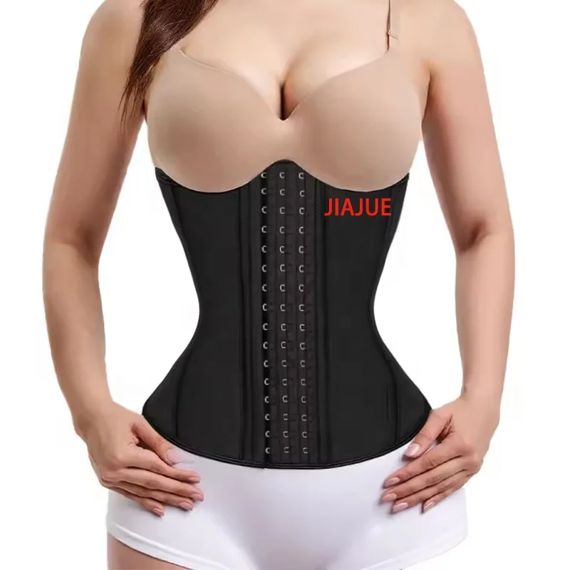 Latex Waist Cincher Tummy Control Girdle Sauna Sweat Waist Trainer 11 Steel Bones Flat Belly Sheath Colombian Latex Girdles