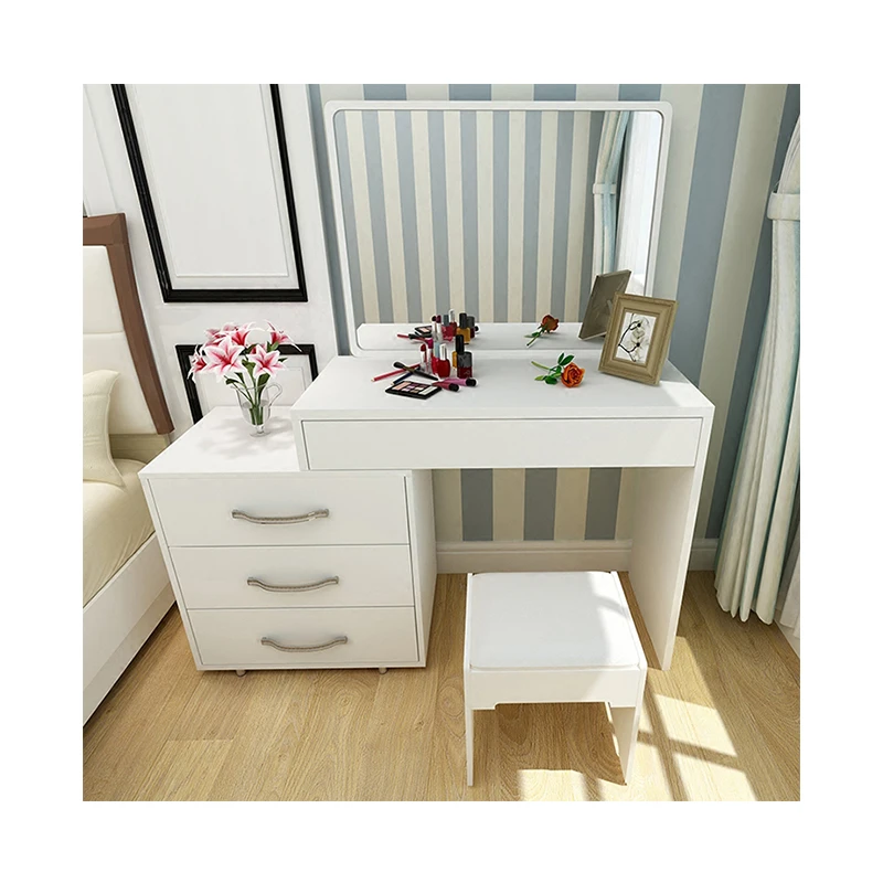 
Dressing table for bedrooms dresser with mirror and stool modern simple design 