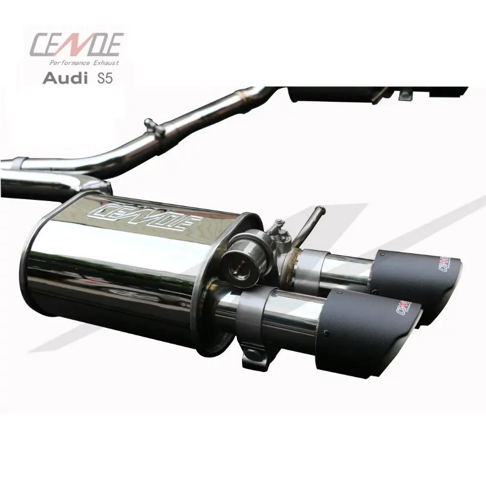  Китайский завод система глушителя выхлопных газов из углеродного волокна для Audi S5 B8 B9 3 0 T