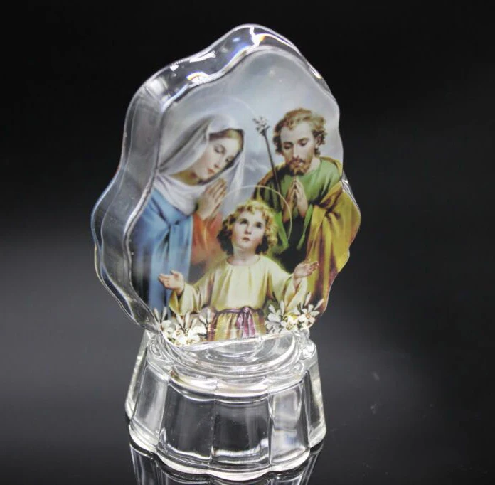 Catholic ST.Joseph glass religion baptism gift MH-G0418