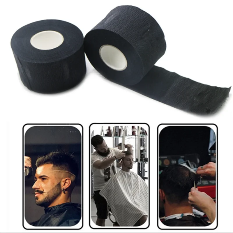 Soft White Waterproof Hair Salon Cutting Ruffles Disposable Elastic Hygienic Collar Strips Neck Paper Roll for Barber