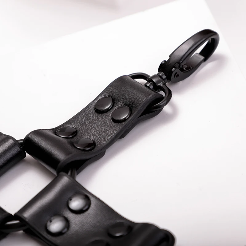 Sex Toys for Couples Adults Blackwolf Soft PU Leather Cross Belt for Handcuffs Anke Cuffs Bondage Restraints Sex Products BDSM