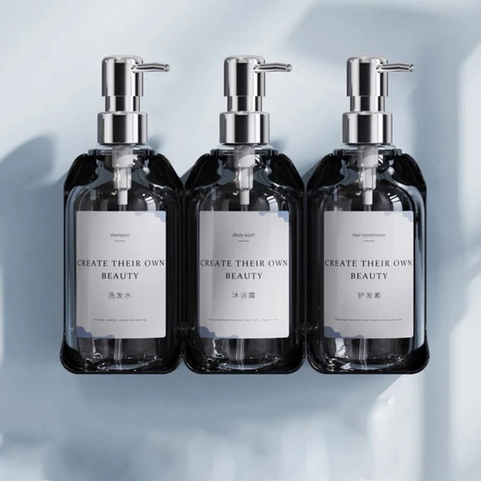 Hotel soap dispenser, bathroom wall mounted shampoo and shower gel box dispenser, hotel shower gel bottle with lock