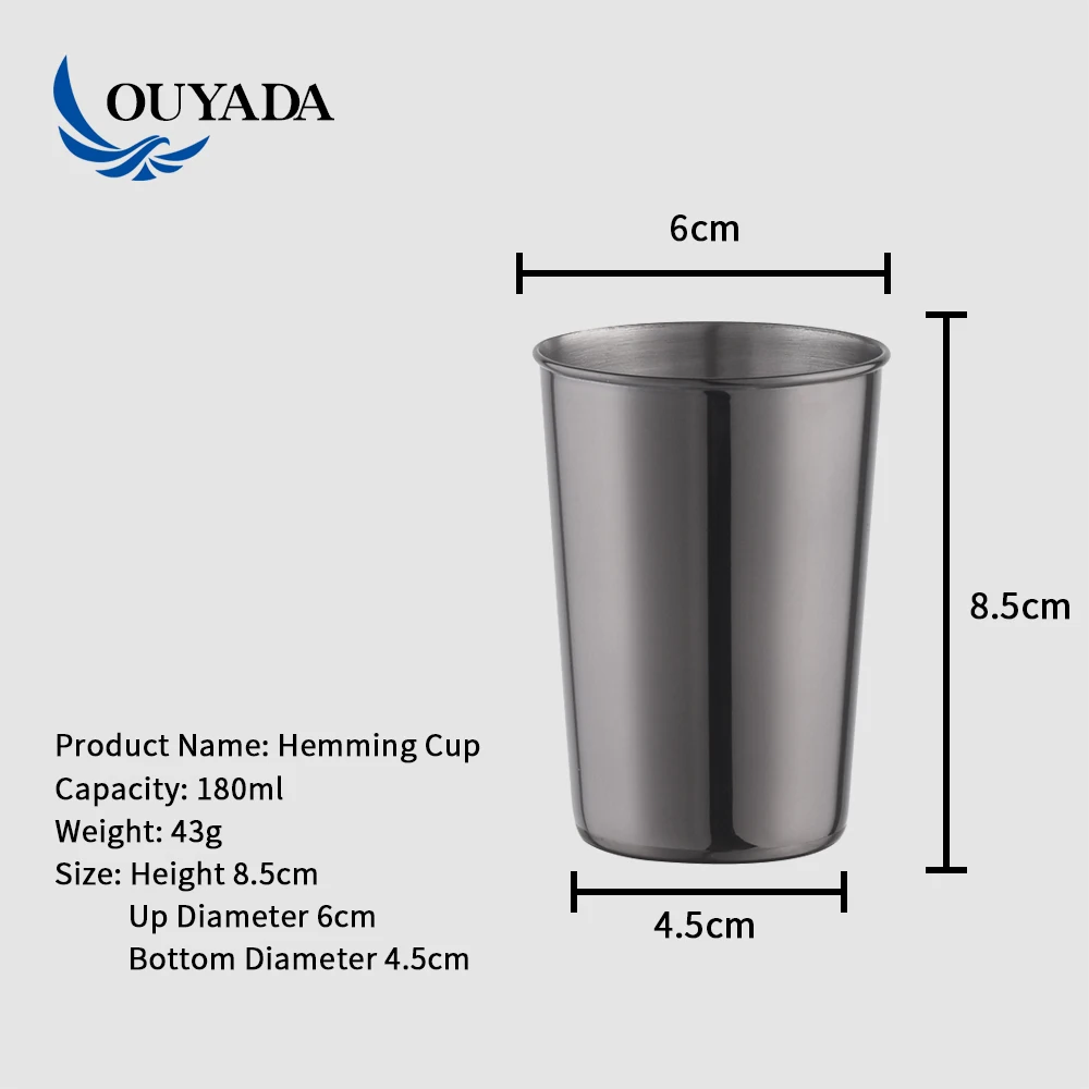 Factory Direct mini color plating stainless steel gold metal shot coffee drink tumbler 180ml cups charm beer mug