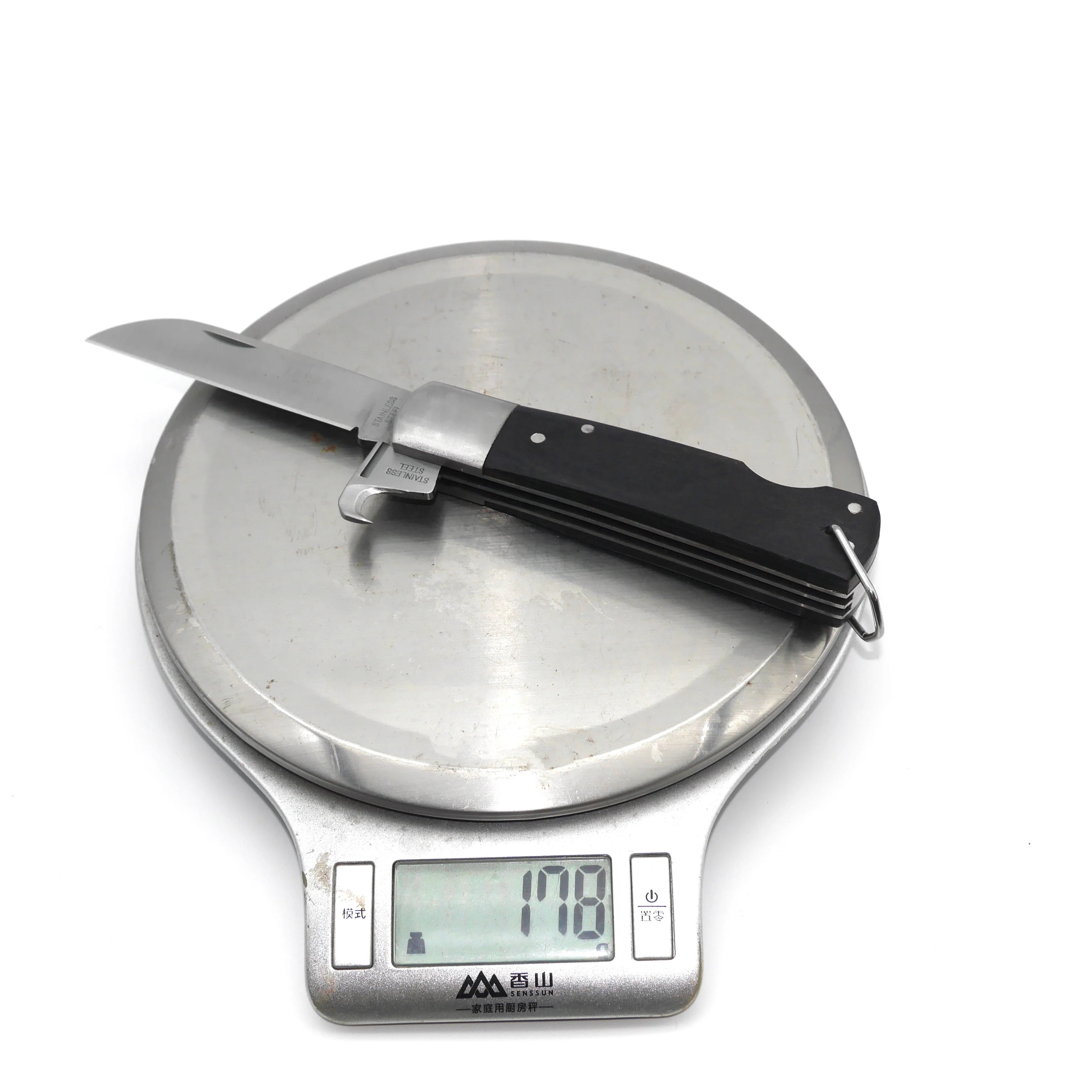 OEM ODM Stainless Steel Blade Small Knife Camping Hunting Wood Handle Grafting Utility Folding Knife For Outdoor