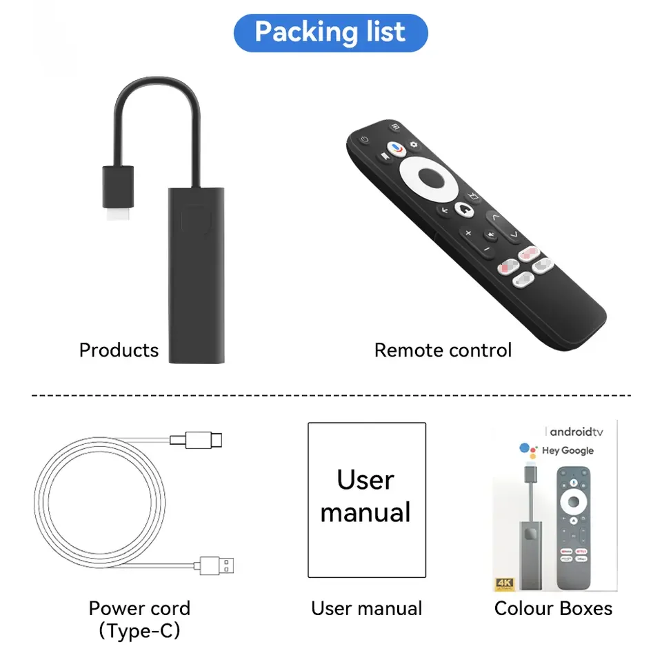 Best GD1 4K Android 11 Tv Remote Control 16GB ROM 4k TV Quad Core Stick google play tv stick ultra hd