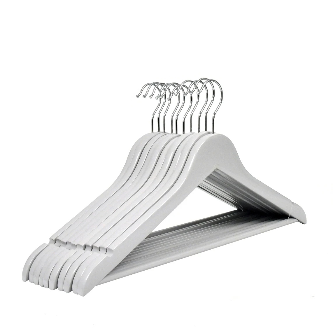 19 Years Hangers Manufacturer Wholesale White Wooden Hangers for Clothing