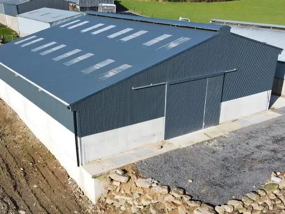 Low price project Long Span Structure Cow shed Prefab Steel Structure/ Dairy Cow Shed Farm Steel Structure