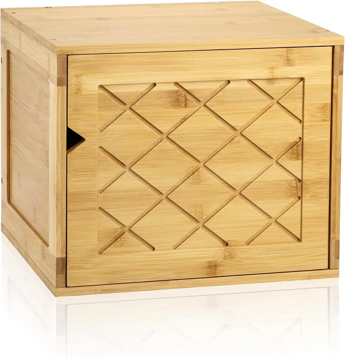 Wholesale Freestanding Cube Storage Organizer Custom Large Bamboo Storage Box