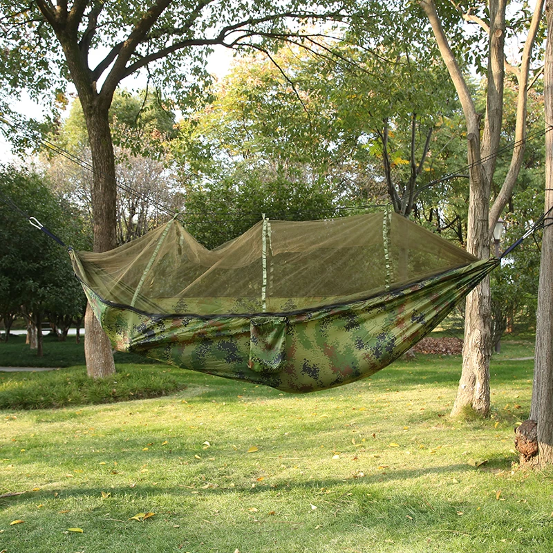 Manufacturer wholesale camouflage hammock with mosquito net