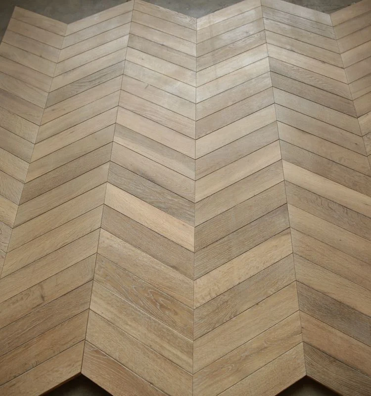 
European Oak Engineered Brushed Chevron Flooring 