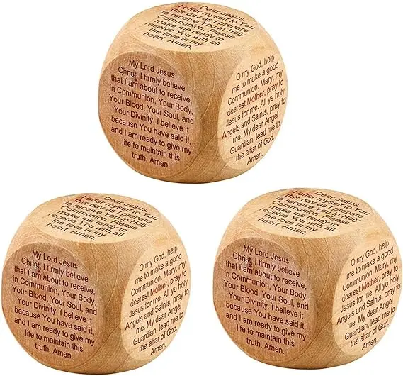 Custom Wooden Dice Sculpture for Club Party Family DIY Games  wholesale unfinished wood blocks round corner 1-10cm wooden dice