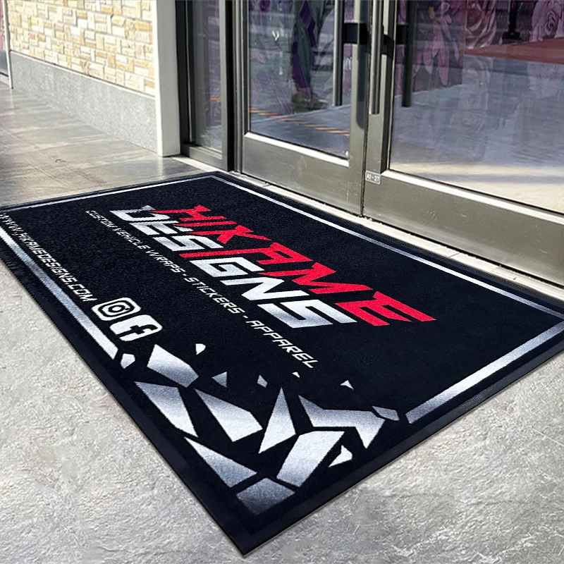 High Density Washable Nylon Printed Doormat Entrance Mat With Rubber Backing 100%Nylon Logo Mat