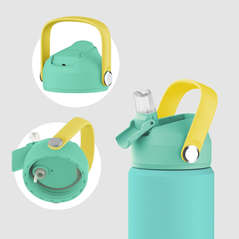 High Quality Cute Cartoon Kids Stainless Steel Thermos Cup Students Diy Water Bottles with Lid