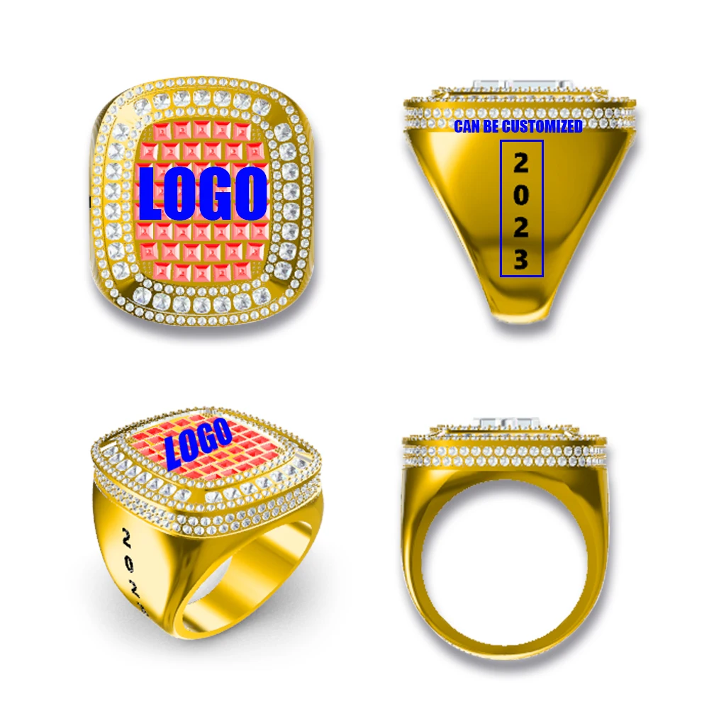Fashion Custom High Quality NB a Youth Sports Basketball Football Baseball Softball ML B Champion Ring Customized