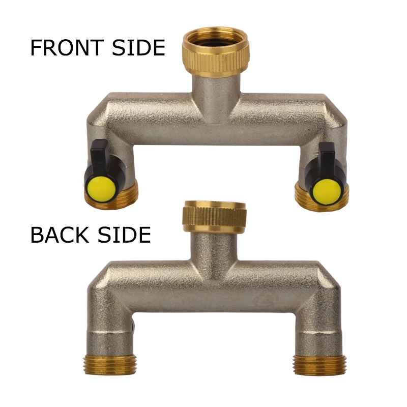 ODM 2 Way Heavy Duty Brass 3/4 Inch Garden Tools Plants Pots Gates Shears Garden Hose Splitter Metal Copper OEM Express/air/sea