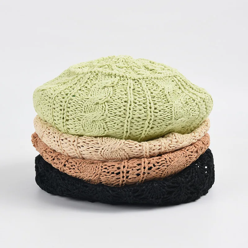 Beret Hat For Women French Artist Outdoor Retro Vintage Plain Beret INS Fashionable Elegant Ladies Painting Caps