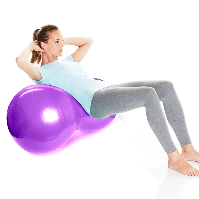 Peanut Yoga Balls Pilates Gym Balance Fitness PVC Explosion Proof Massage Balls with Inflator Air Plug