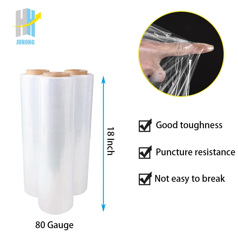 Amazon hot China manufacturer for cast pallet wrapping stretch polyethylene packaging protection pe lldpe plastic film rolls