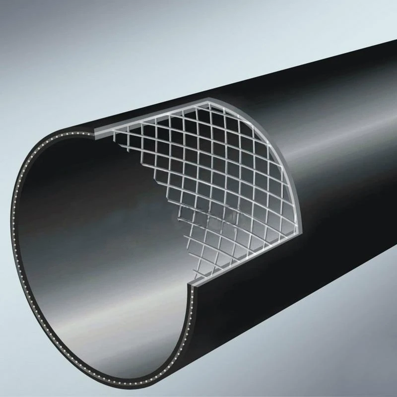 high density polyethylene steel mesh skeleton plastic reinforced composite poly pipe for mining